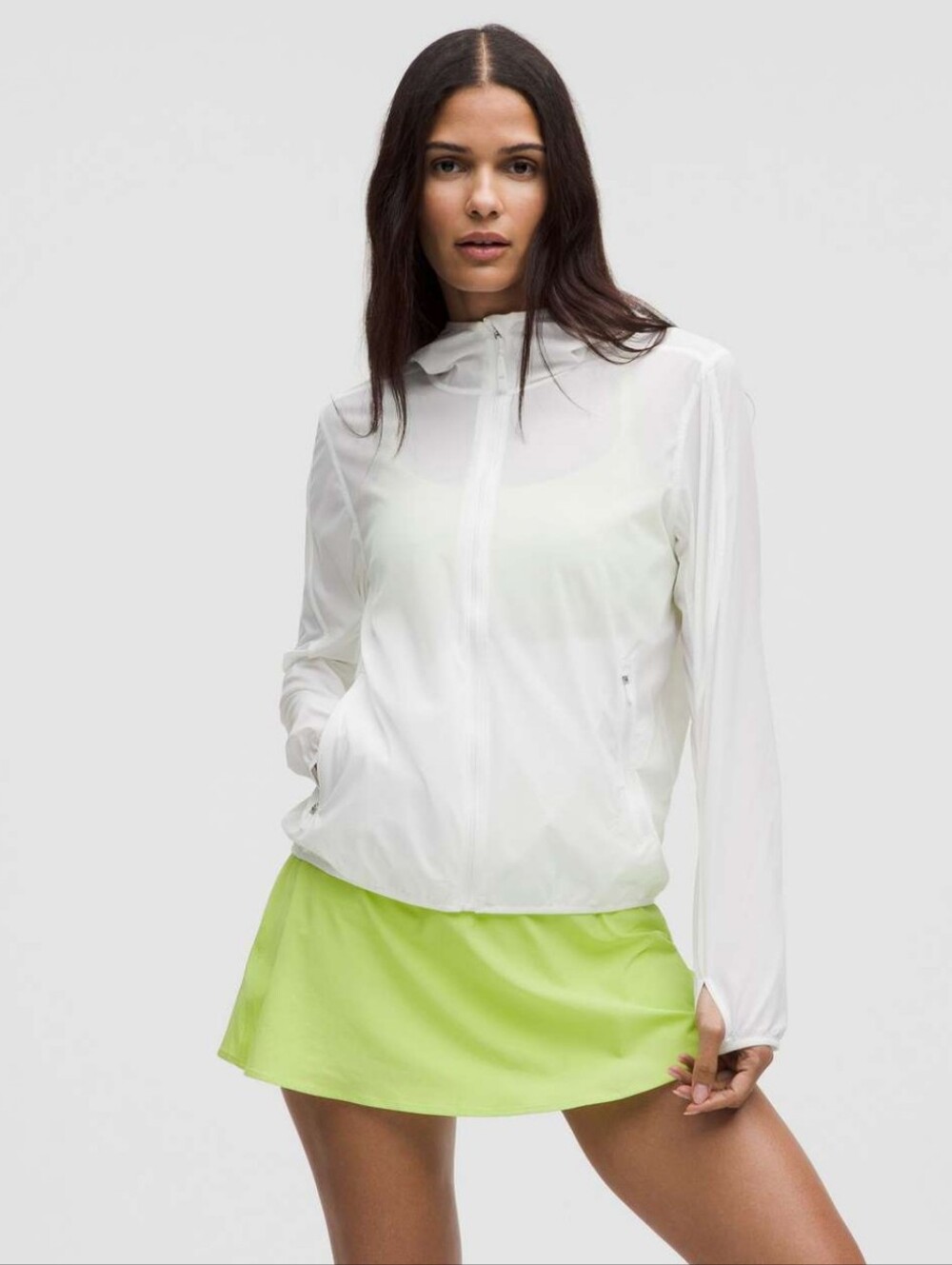 Lululemom Breathable Lightweight Training Jacket in White Size Small